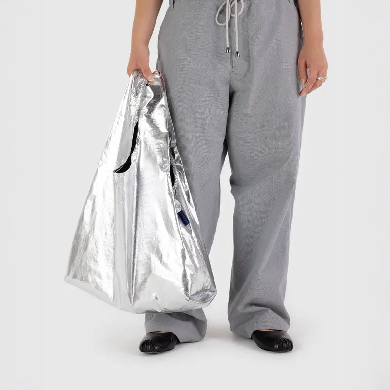 Standard Baggu - Metallic Silver