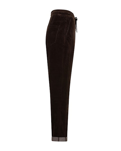 Stella Velvet Trousers - Espresso