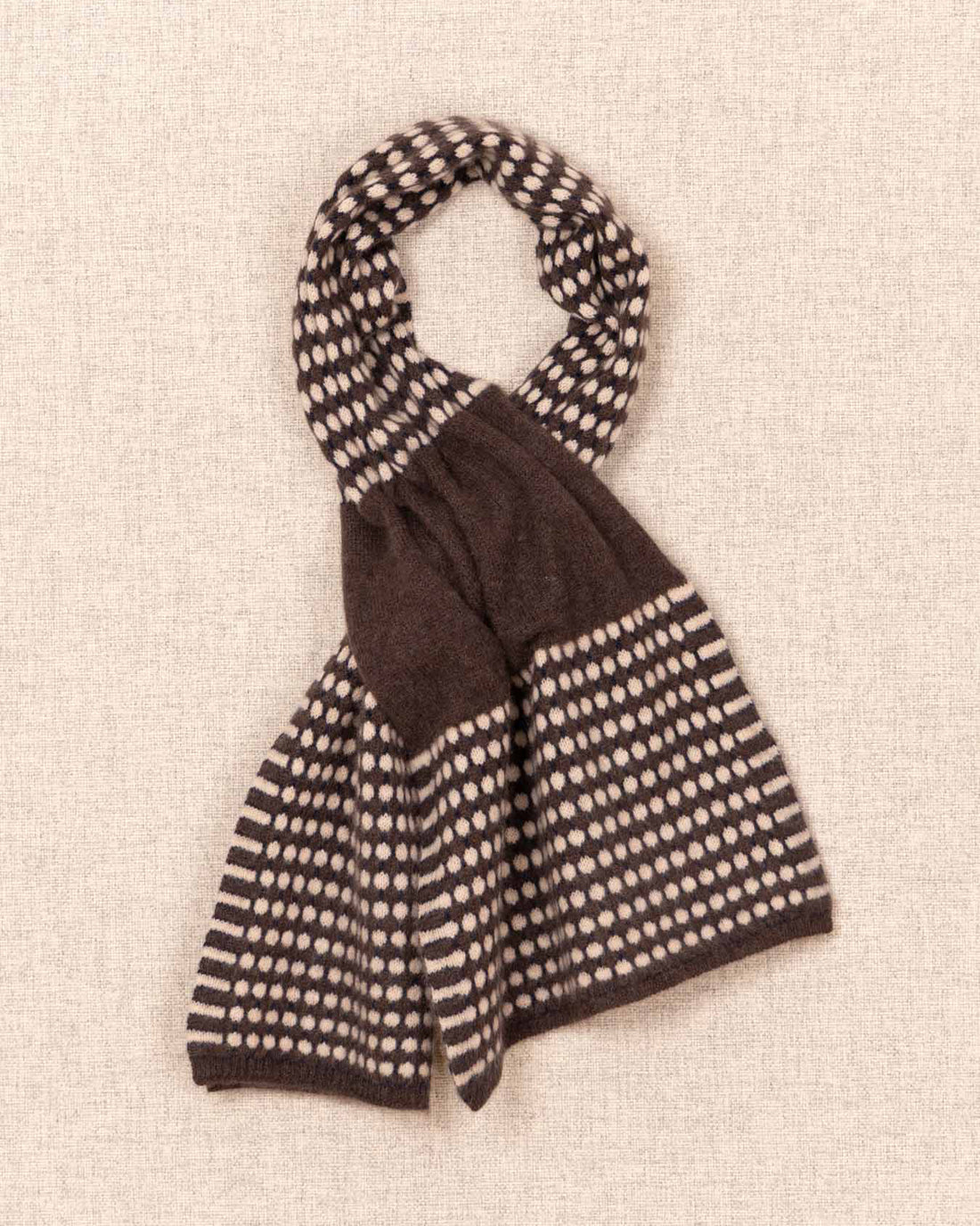 Stitch Detail Full Scarf - Cacao