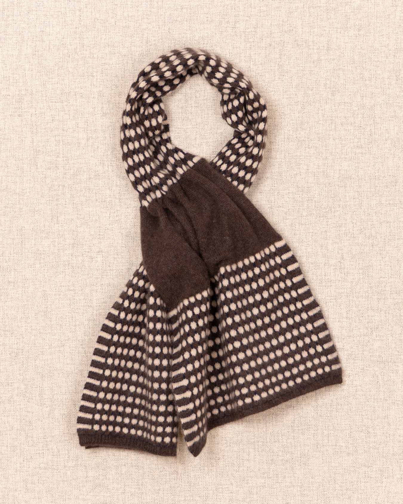 Stitch Detail Full Scarf - Cacao