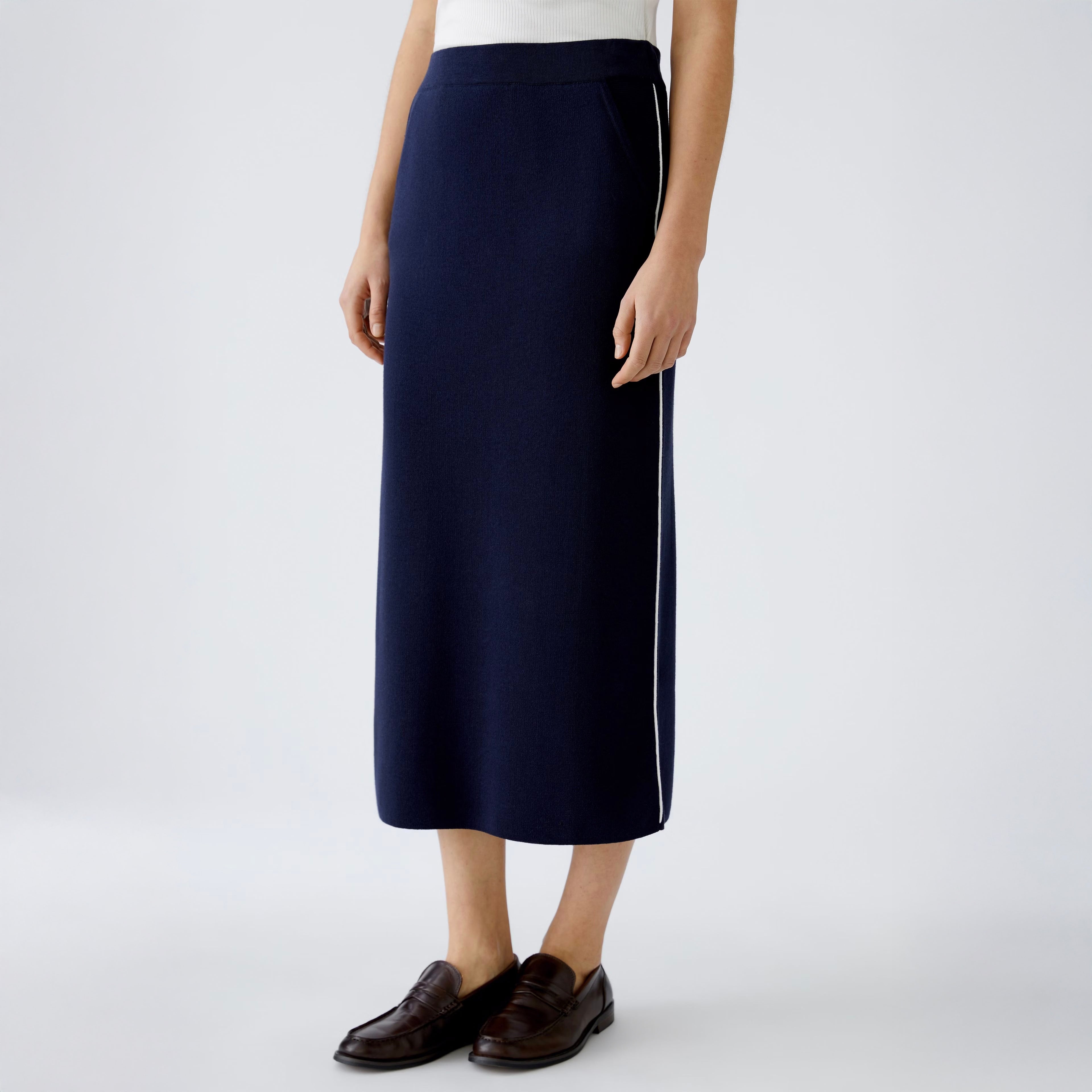 Stretch Pencil Skirt - Dark Blue