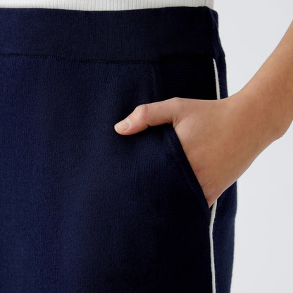 Stretch Pencil Skirt - Dark Blue