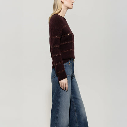 Stripe Jumper - Burgundy