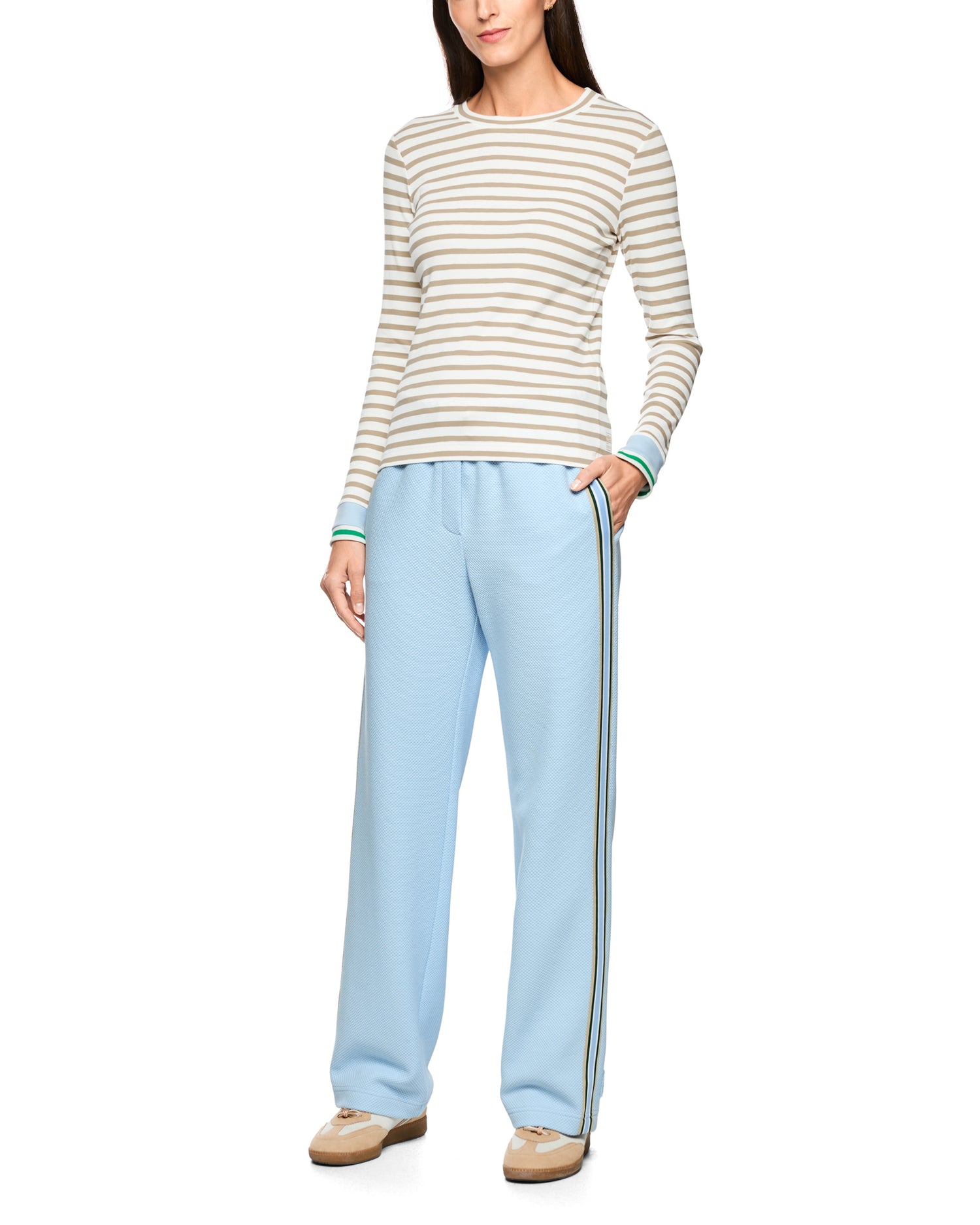 Stripe Top - Beige Blue