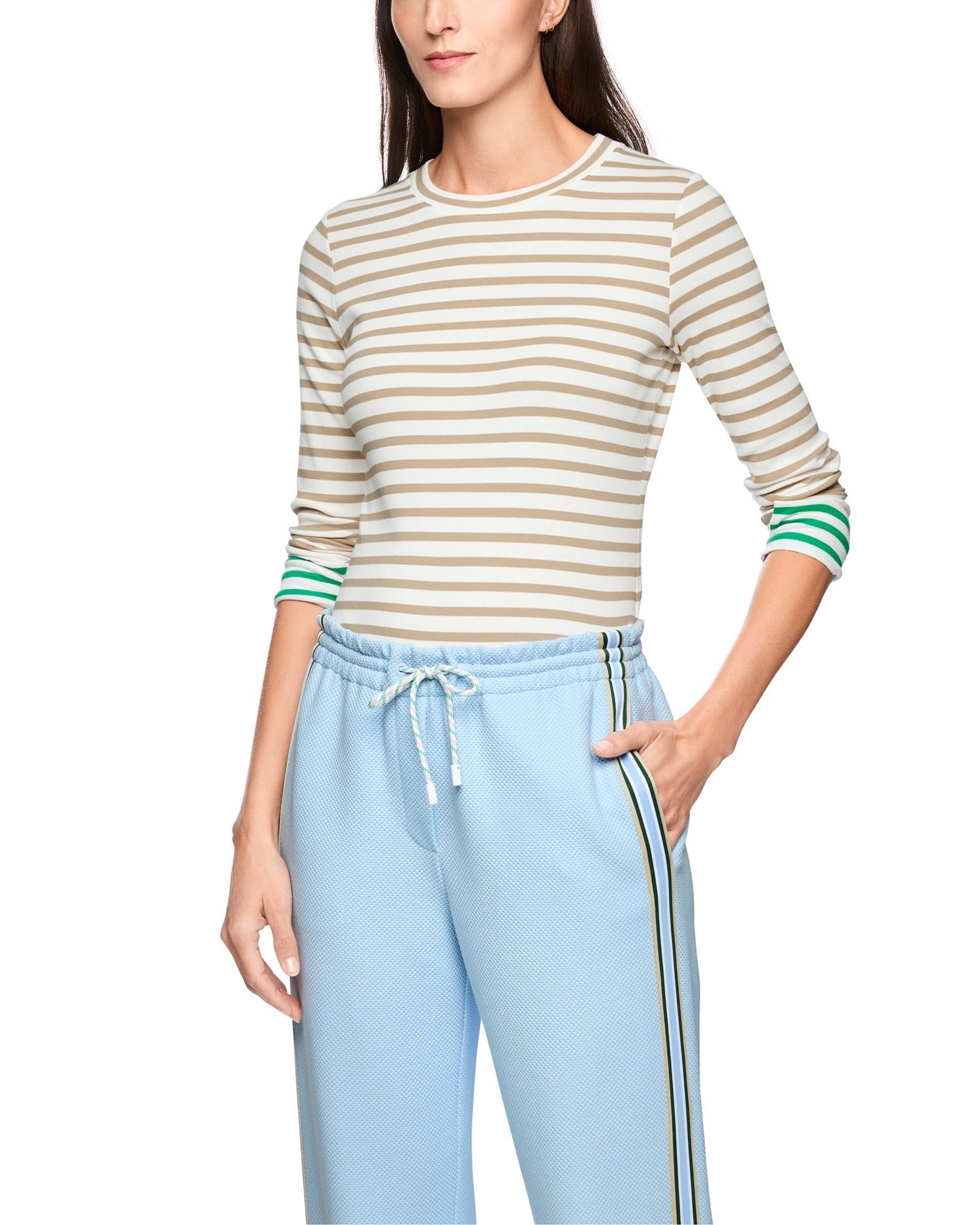 Stripe Top - Beige Blue