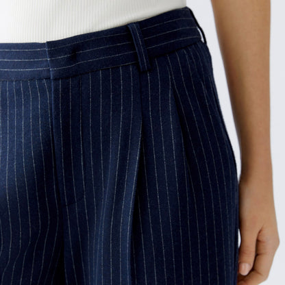 Stripe Trouser - Navy Camel