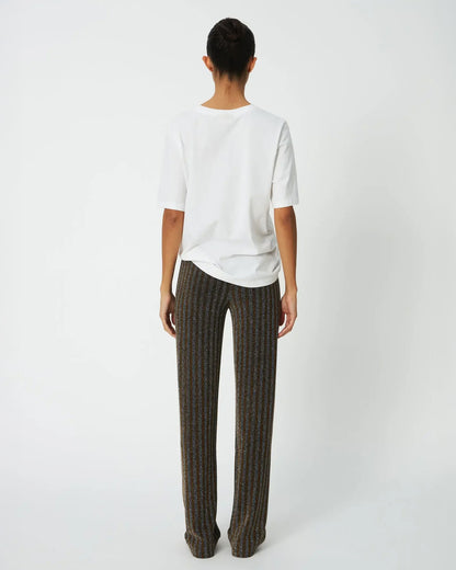 Striped Lurex Jersey Pants - Gold Silver Shimmer