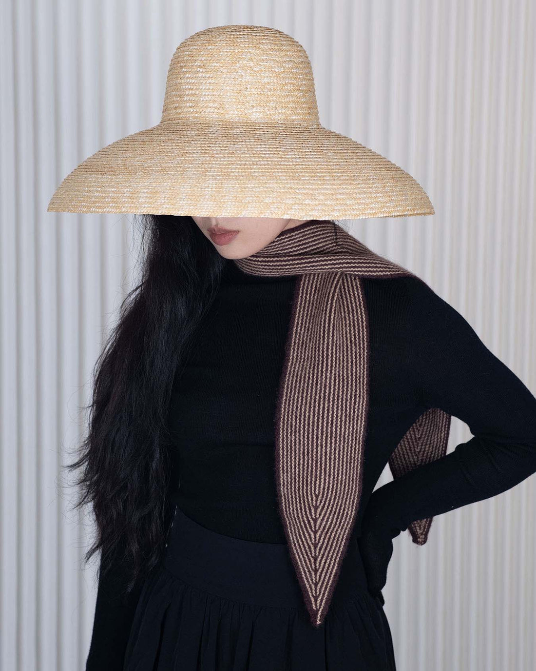 Striped Neck Tie - Wine