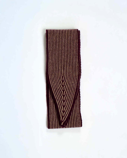 Striped Neck Tie - Wine