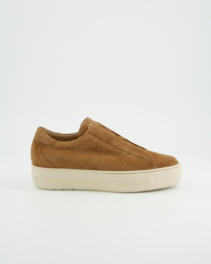 Suede Pull On Trainers - Brown