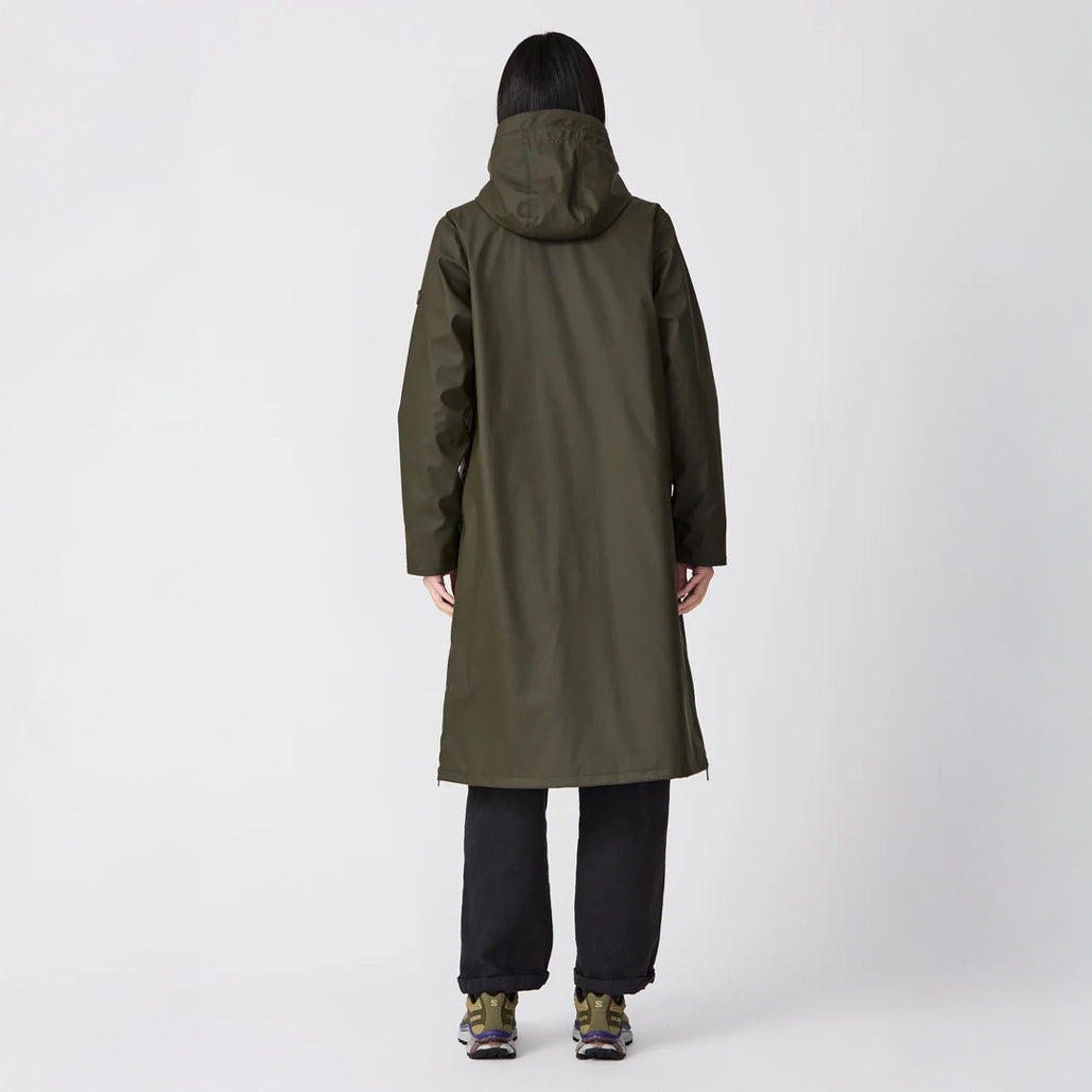 Tormenta Long Rain Coat - Khaki