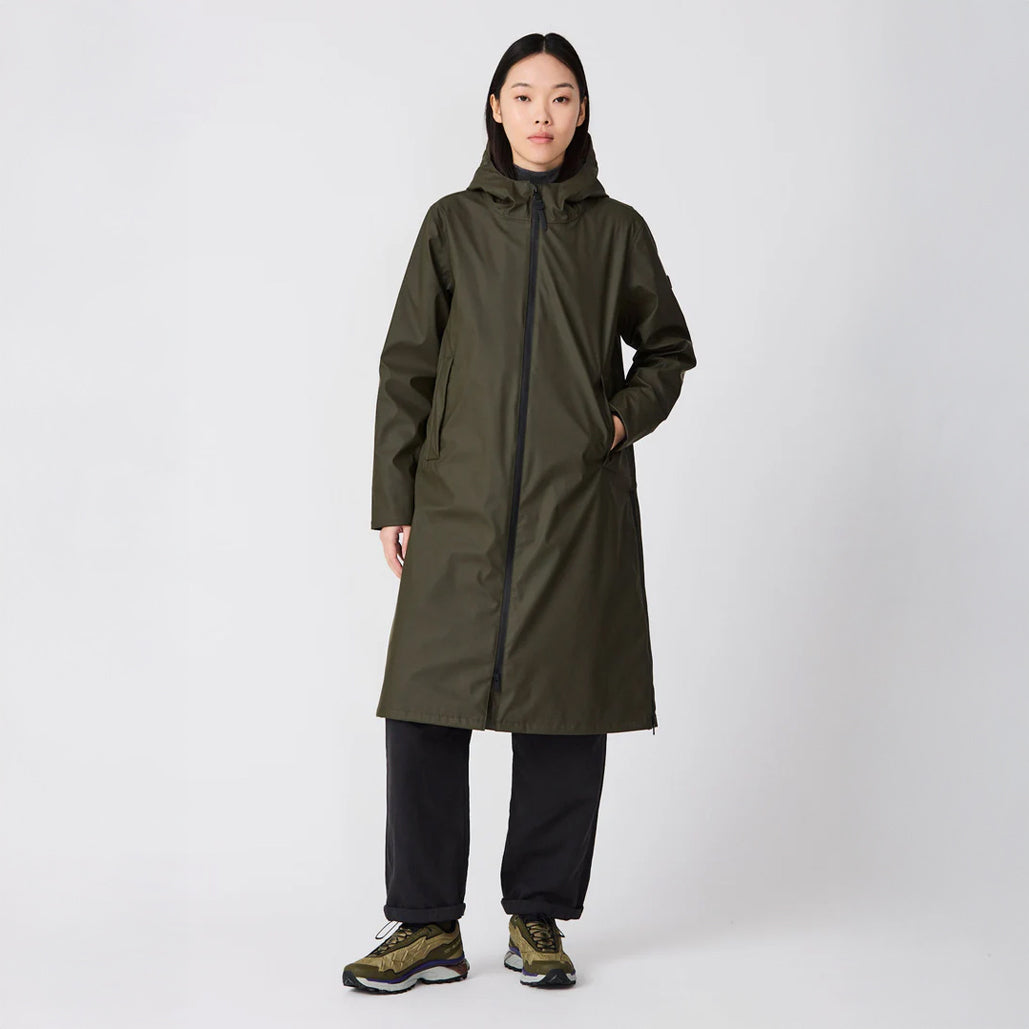Tormenta Long Rain Coat - Khaki