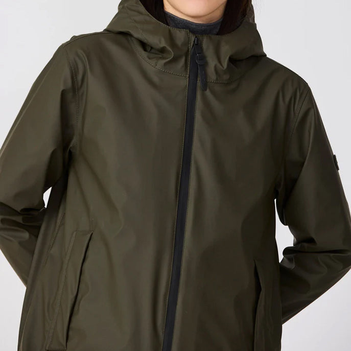 Tormenta Long Rain Coat - Khaki