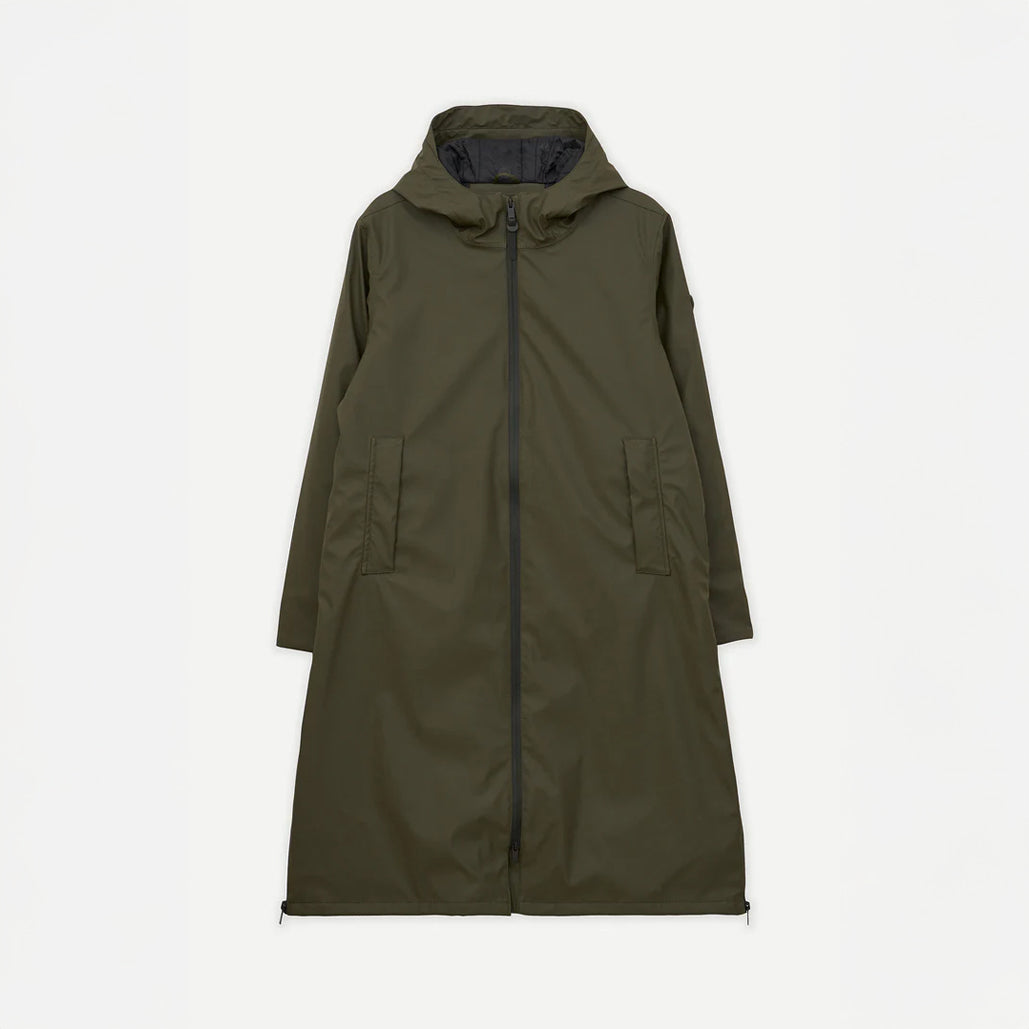 Tormenta Long Rain Coat - Khaki