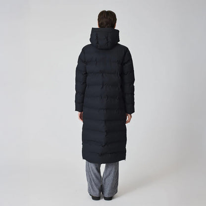 Snestorm Long Side Zip Puffa Coat - Dark Navy
