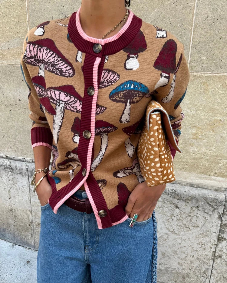 Hollie Cardigan - Mushroom