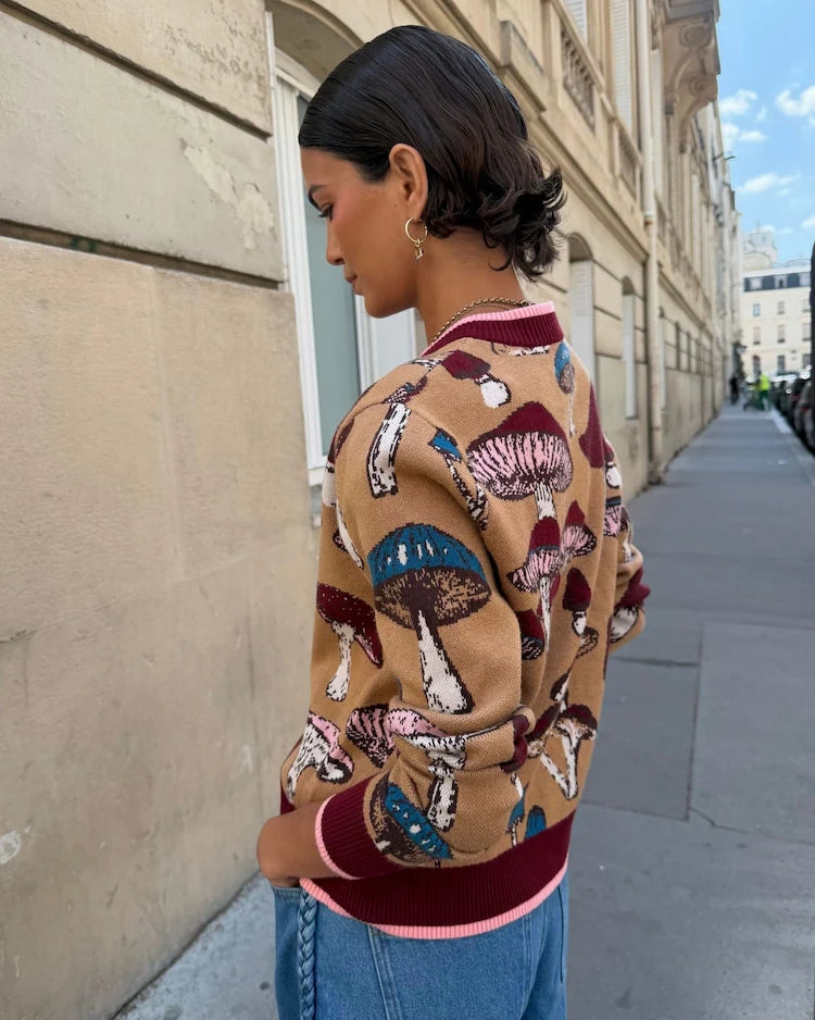 Hollie Cardigan - Mushroom