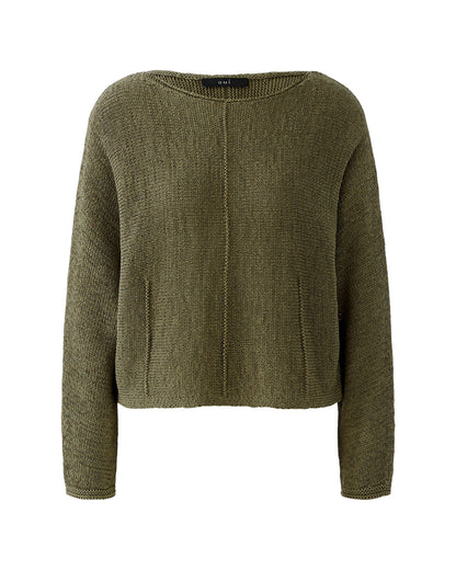 Tape Yarn Jumper - Green Garden