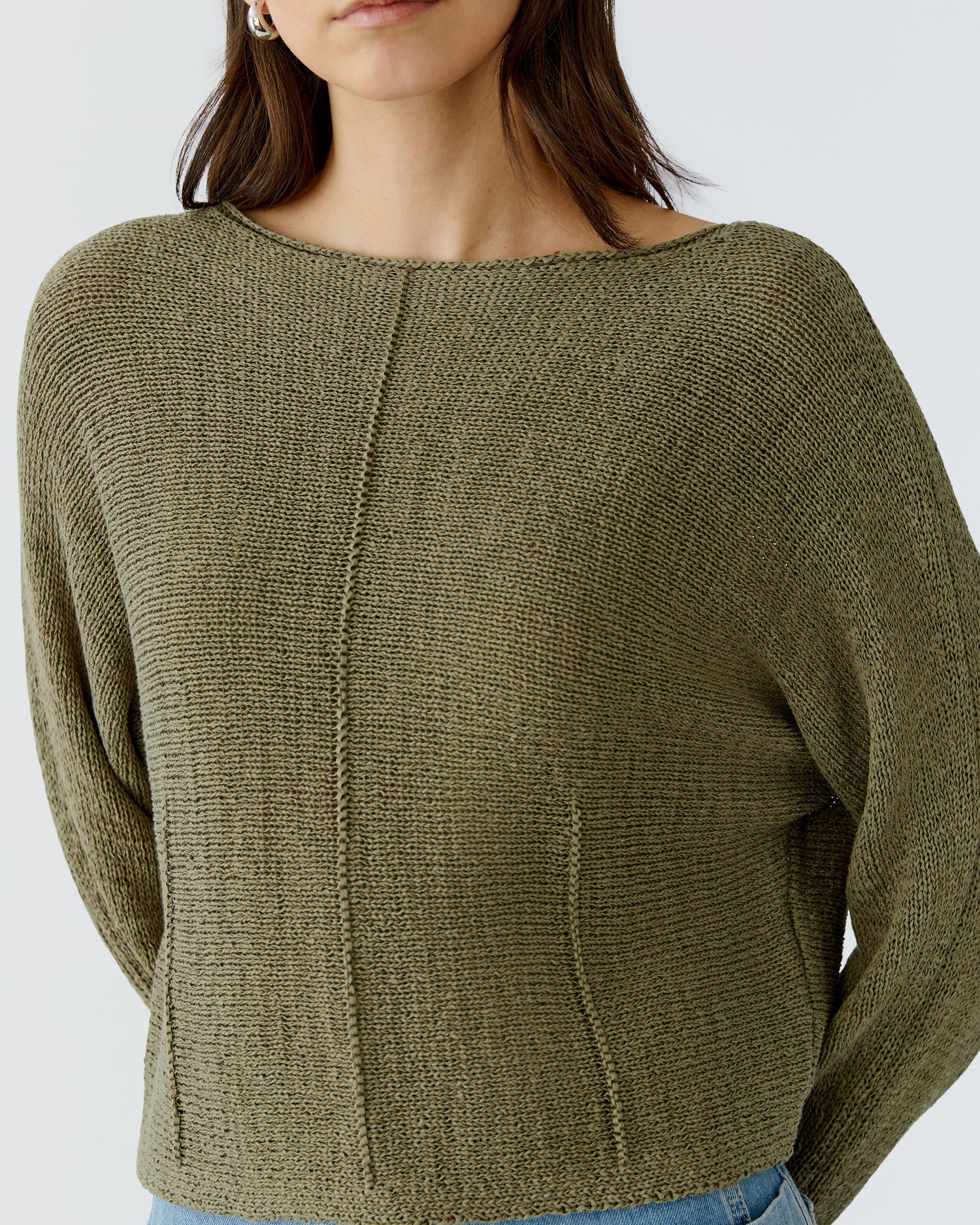 Tape Yarn Jumper - Green Garden