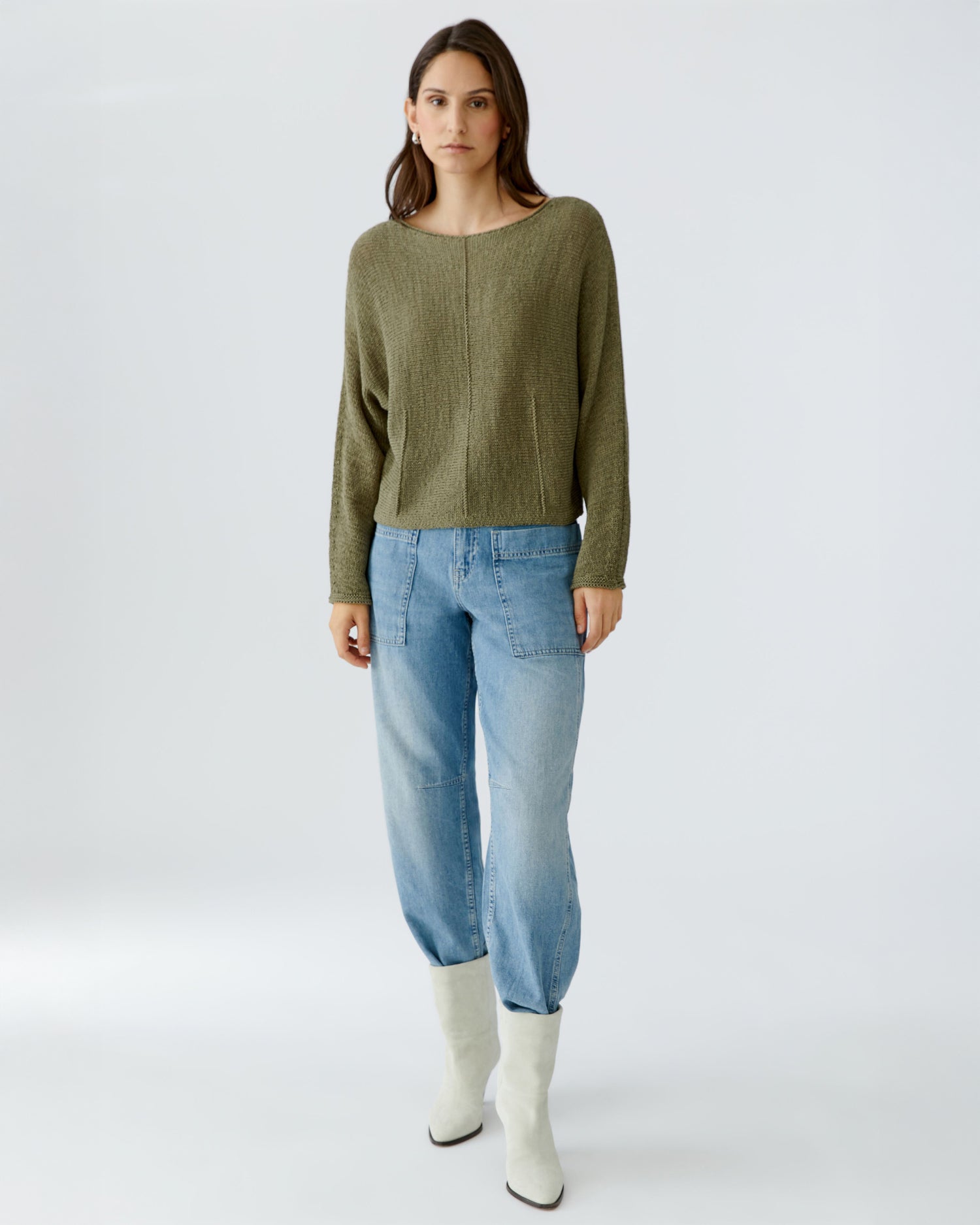 Tape Yarn Jumper - Green Garden