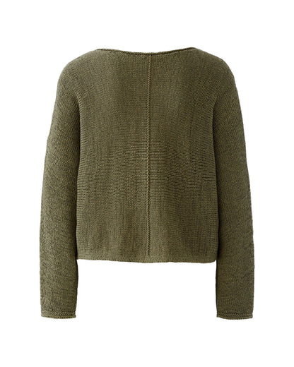 Tape Yarn Jumper - Green Garden