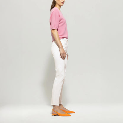 Tapered Leg Jean - Light Cream