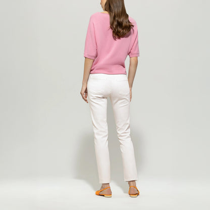 Tapered Leg Jean - Light Cream