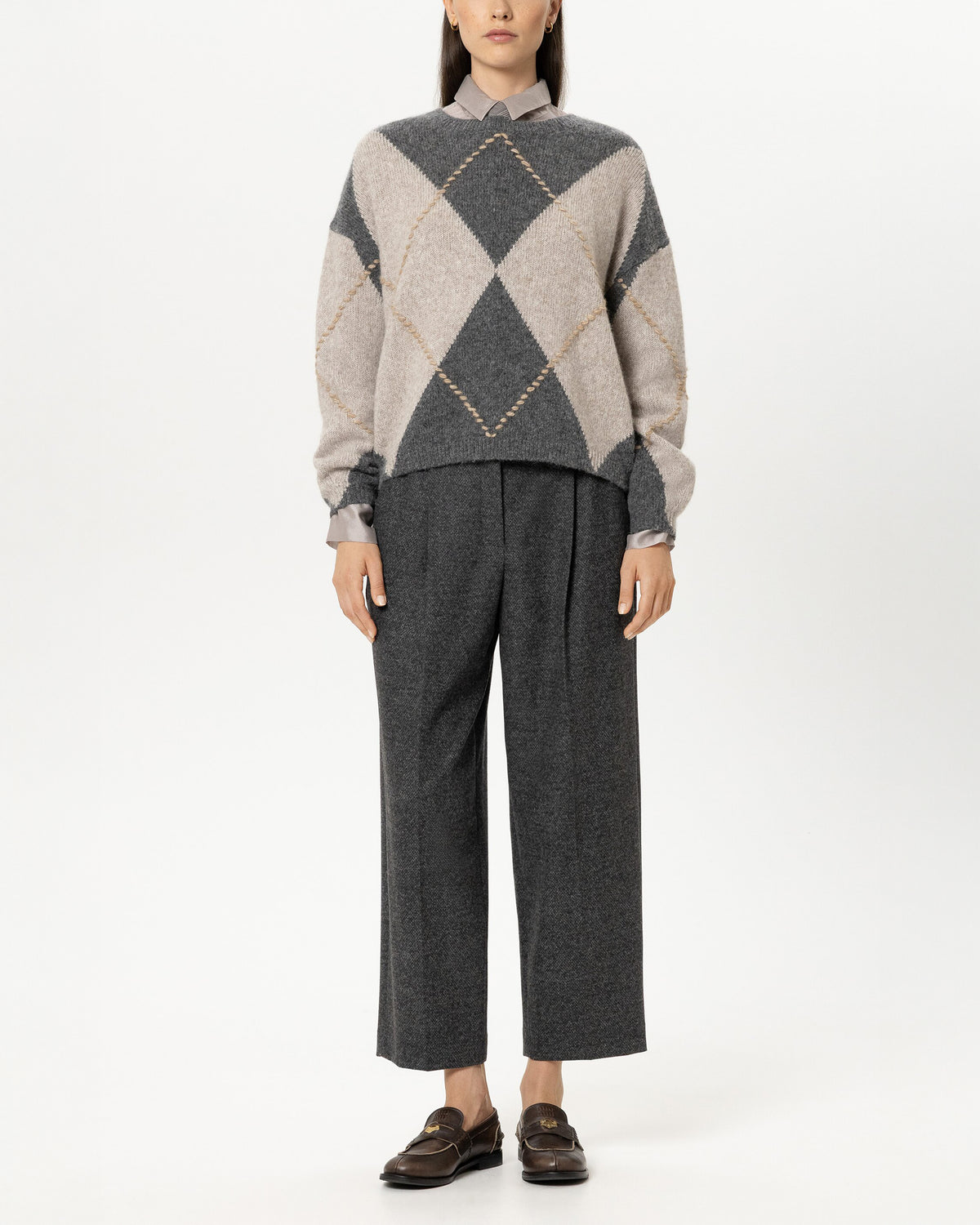 Alpaca Blend Diamond Knit - Multi
