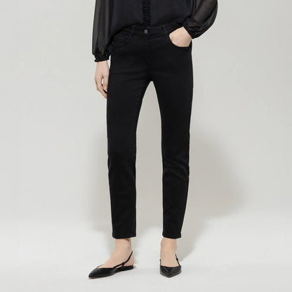 Tapered Twill Denim - Deep Black