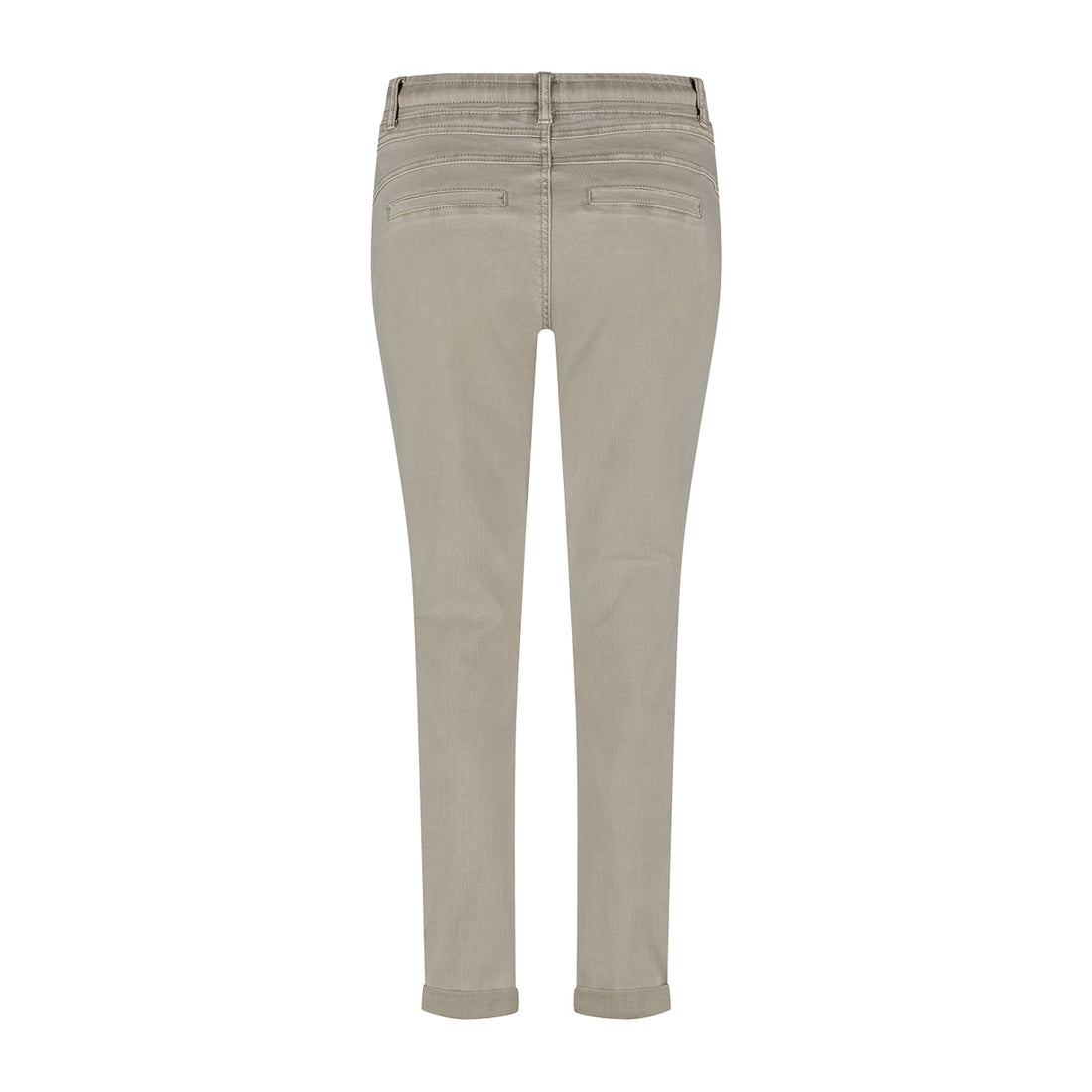 Tessy Cropped Slub-Twill Trousers - Pebble