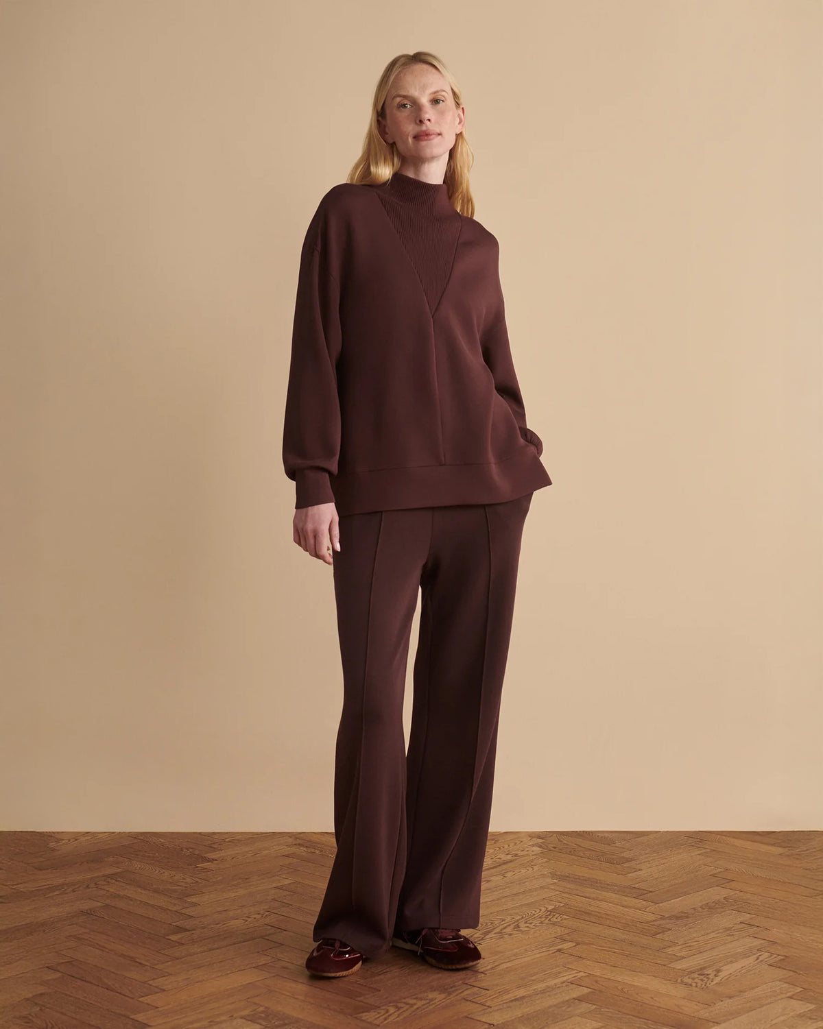 The Wide Leg Pant 30 - Deep Mahogany