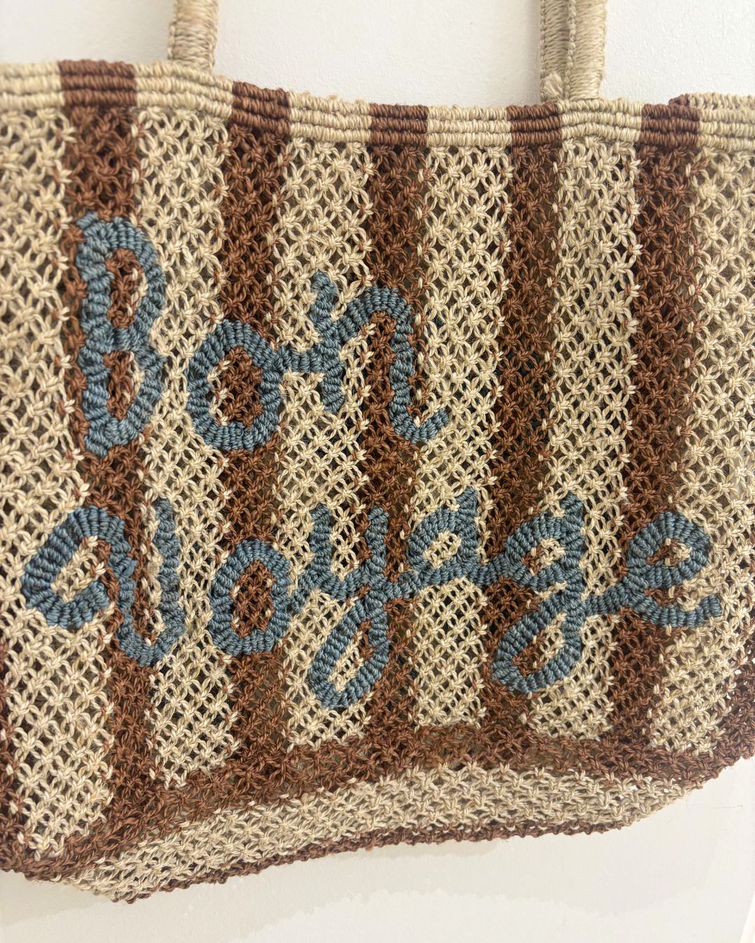 Barry Stripe Bon Voyage Jute Bag - Brown