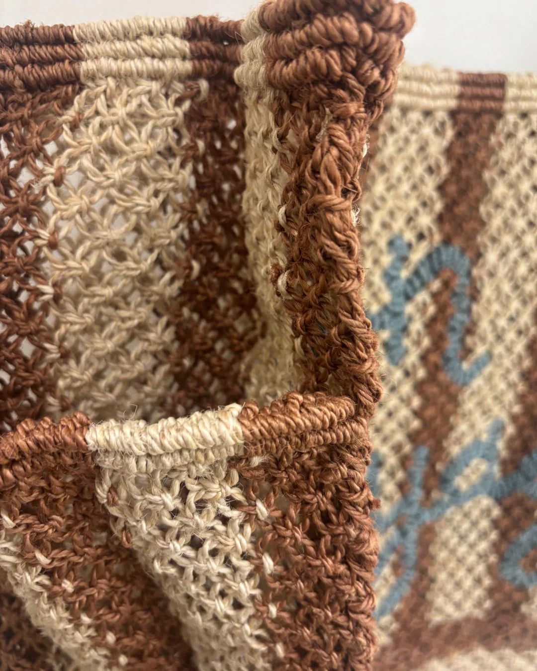 Barry Stripe Bon Voyage Jute Bag - Brown