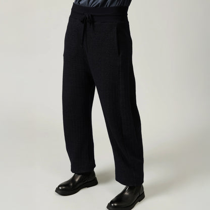 Tie Waist Trouser - Navy Blue