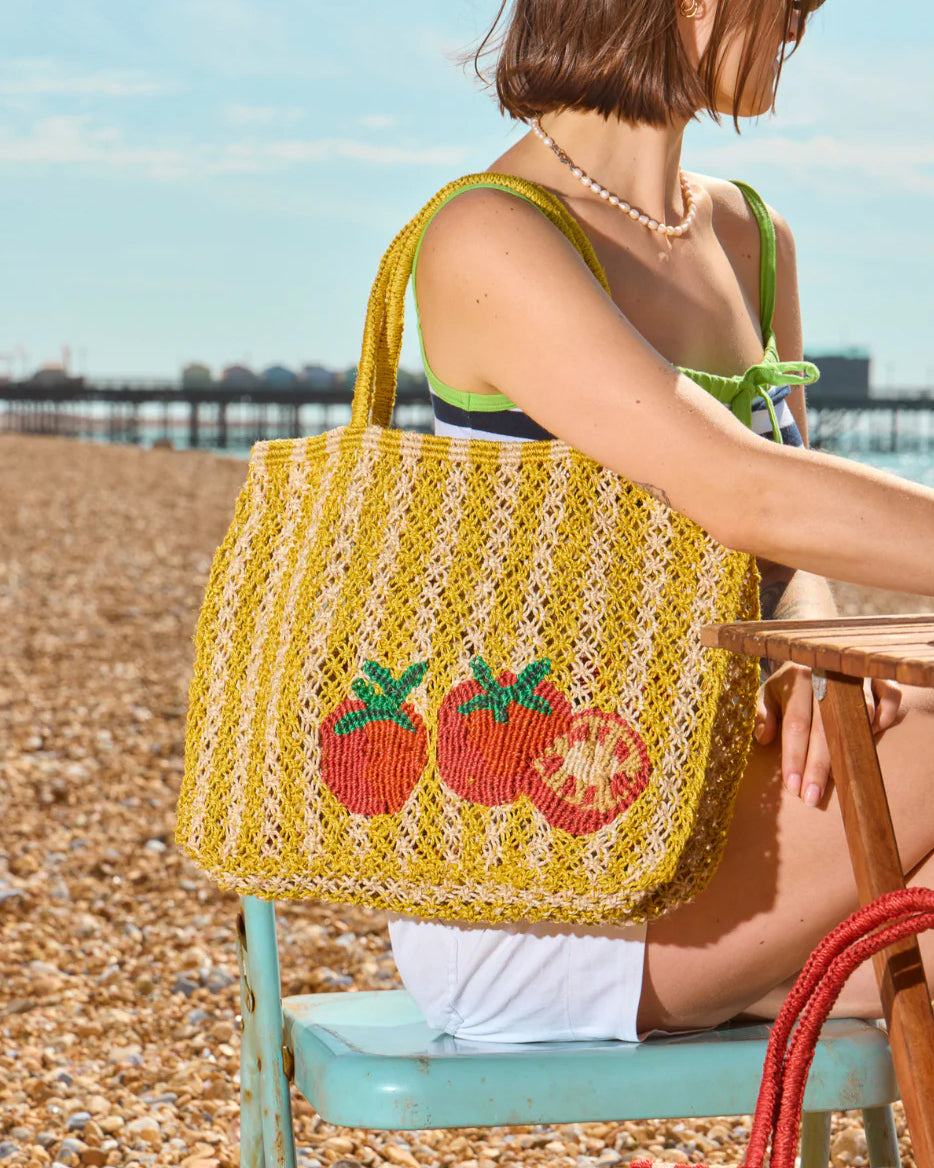 Tomato Small Jute Bag - Yellow