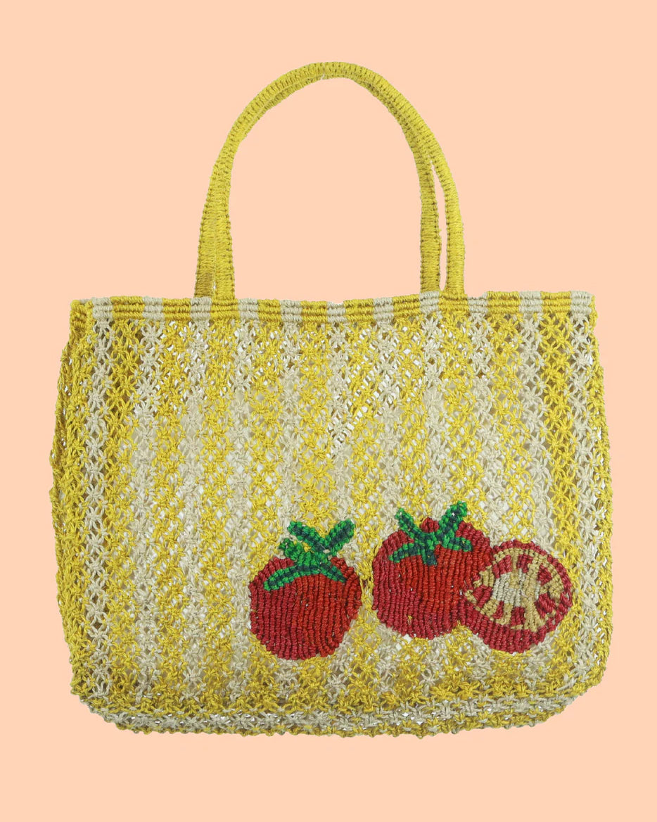 Tomato Small Jute Bag - Yellow