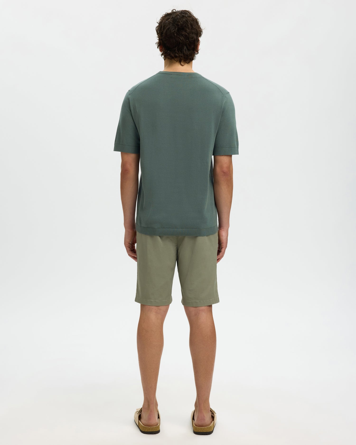 Torino Short Sleeve Knit Crew Neck Noos - Balsam Green