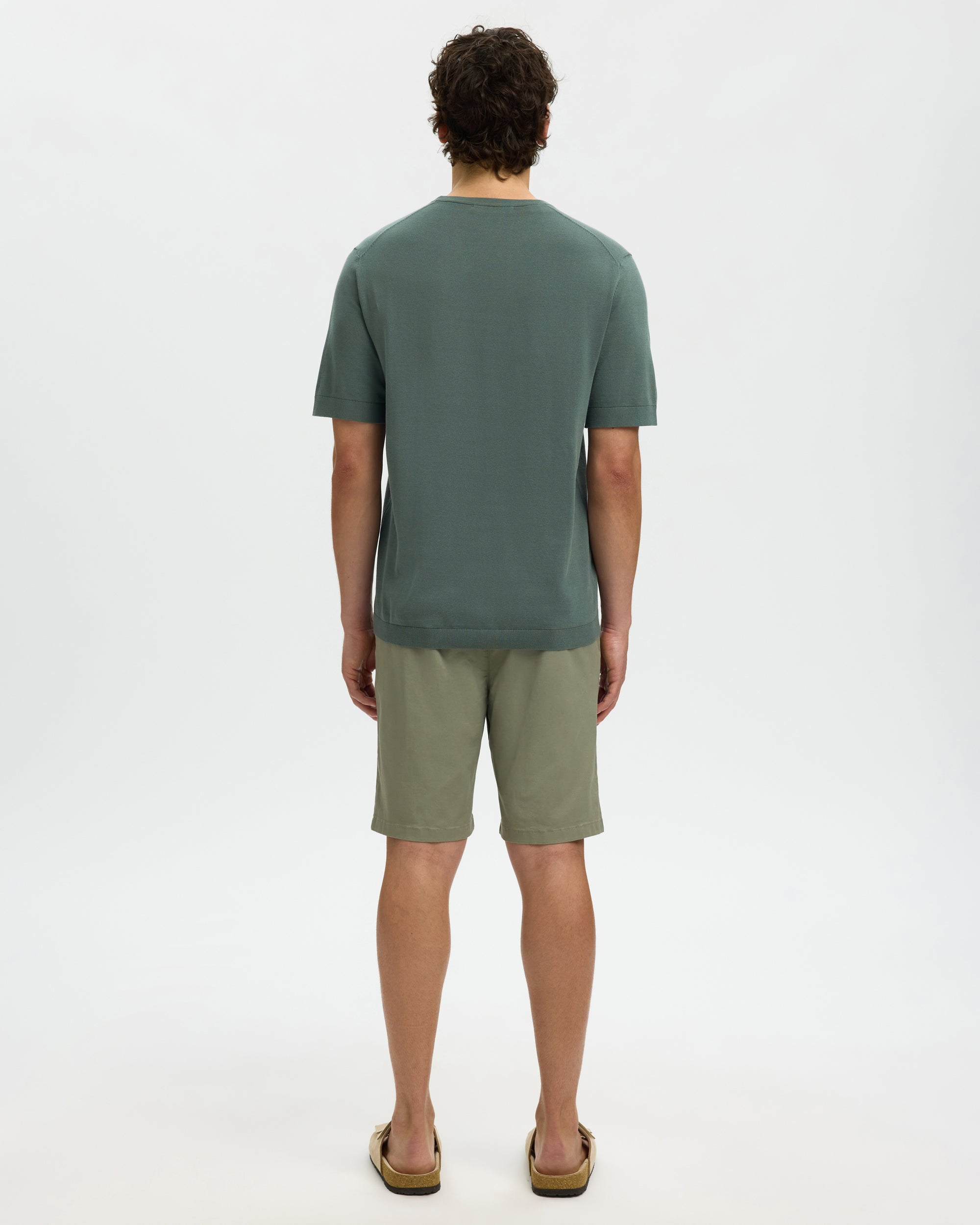 Torino Short Sleeve Knit Crew Neck Noos - Balsam Green
