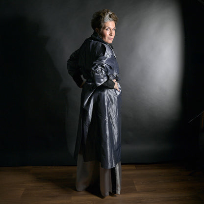 Taffeta Trench - Charcoal