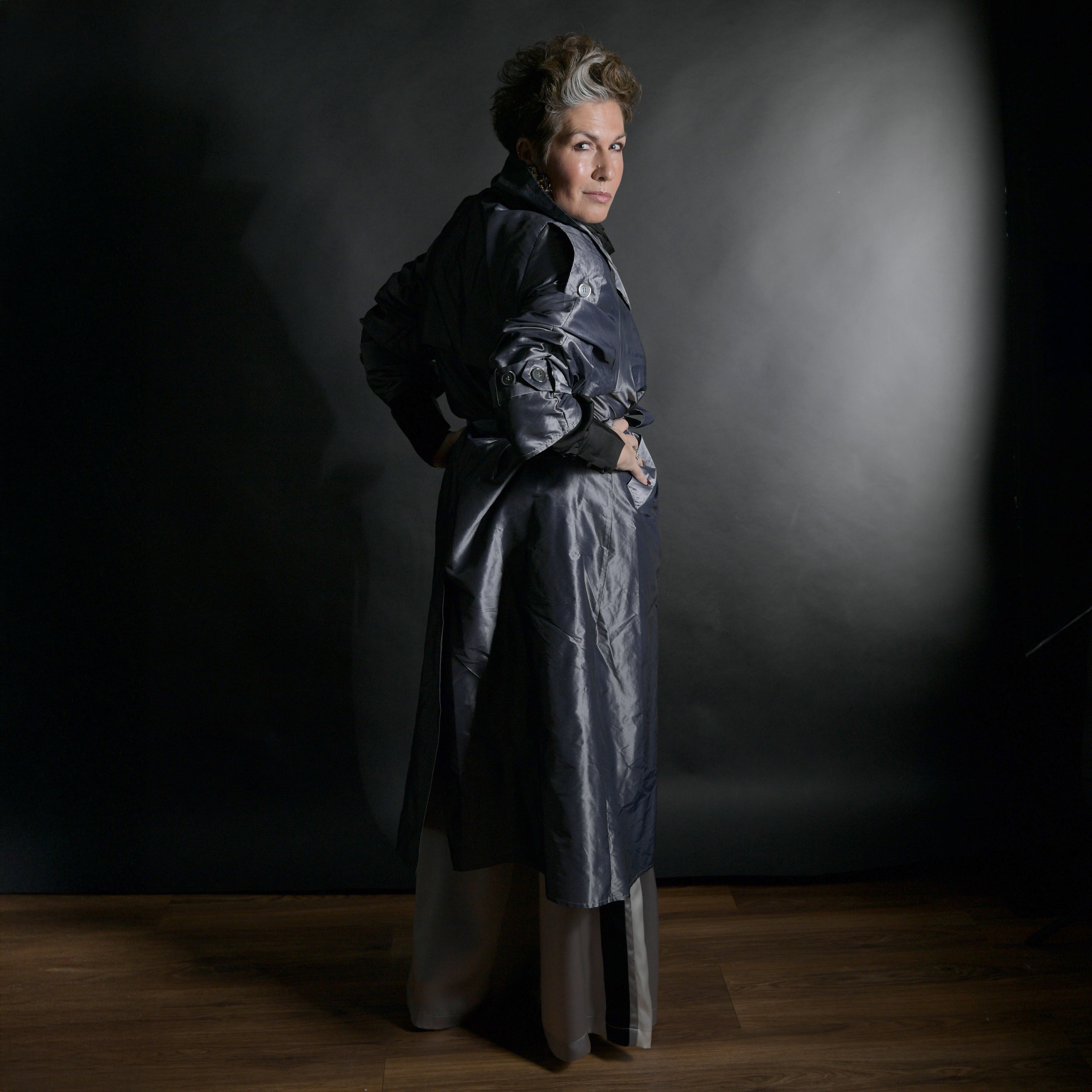 Taffeta Trench - Charcoal