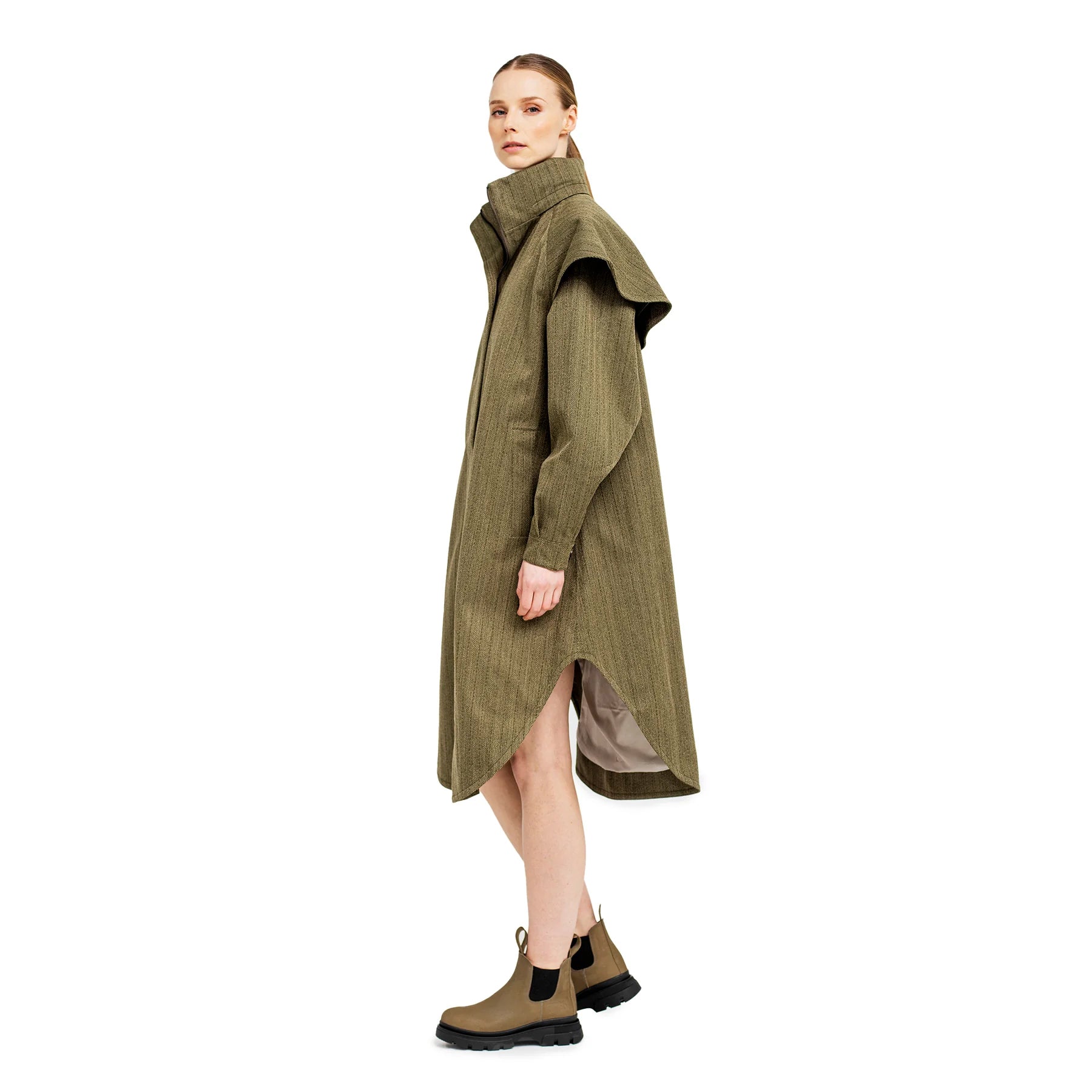 Tyfon Coat - Green Tweed