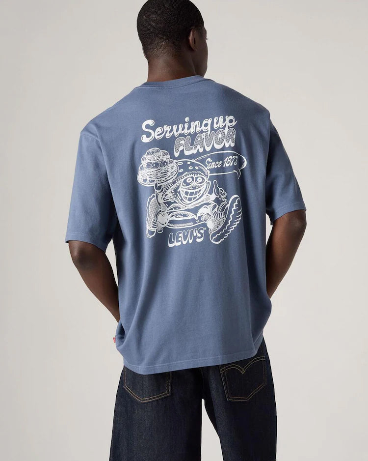Half Sleeve Graphic Pocket T-Shirt - Levis Flavour Blue