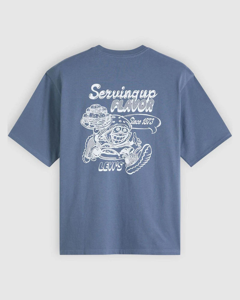 Half Sleeve Graphic Pocket T-Shirt - Levis Flavour Blue