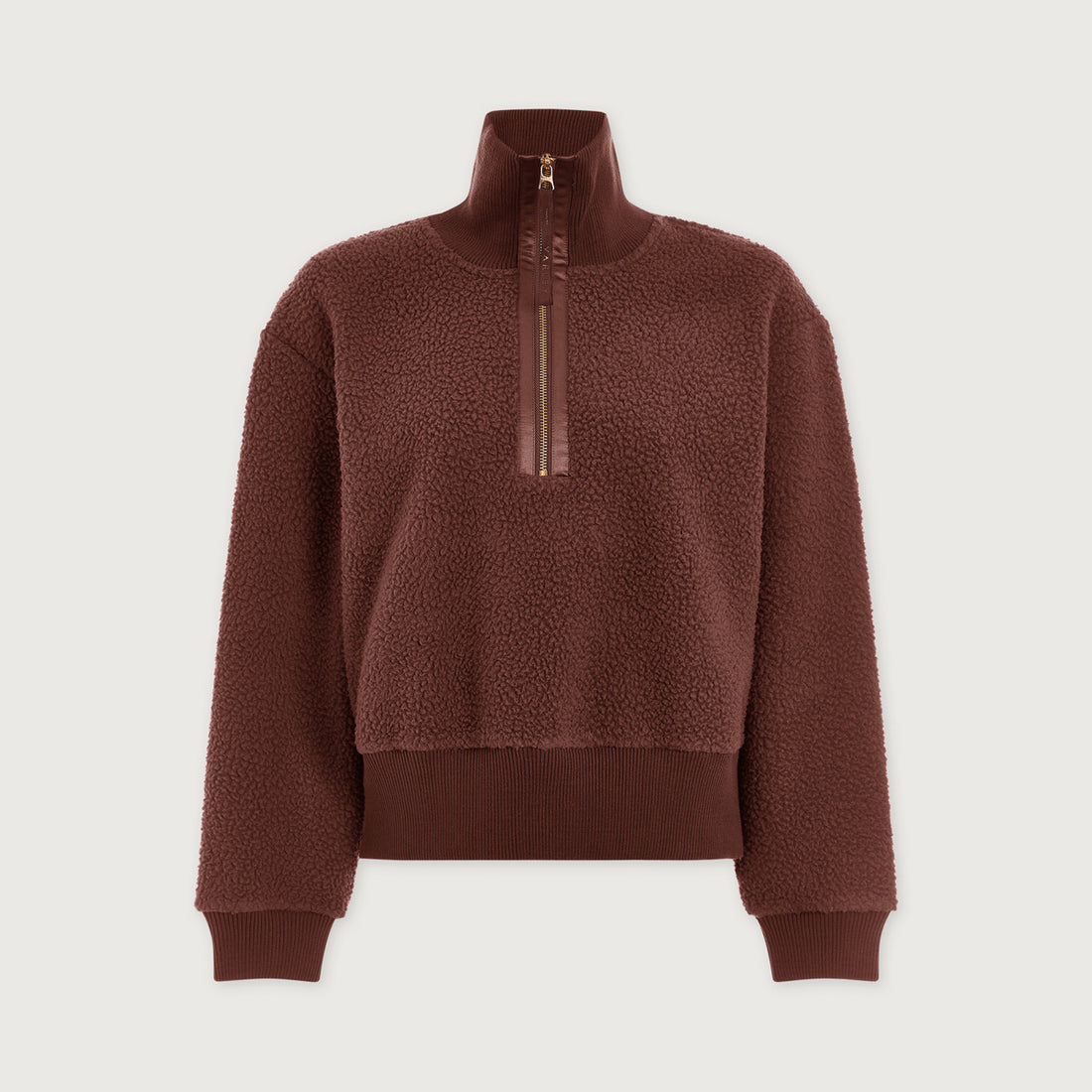 Roselle Half Zip Fleece - Deep Mahogany