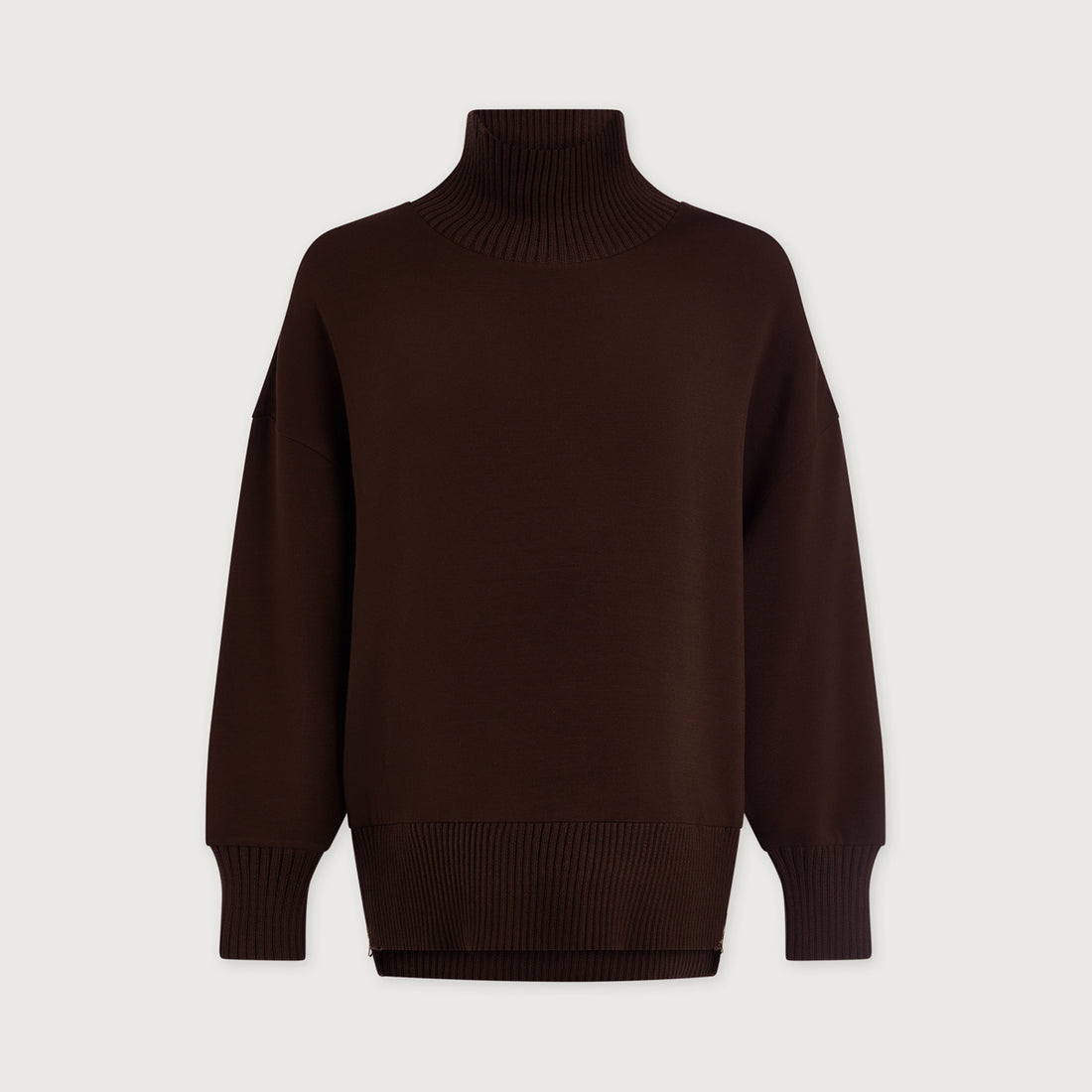 Barker High Neck Sweat - Coffee Bean