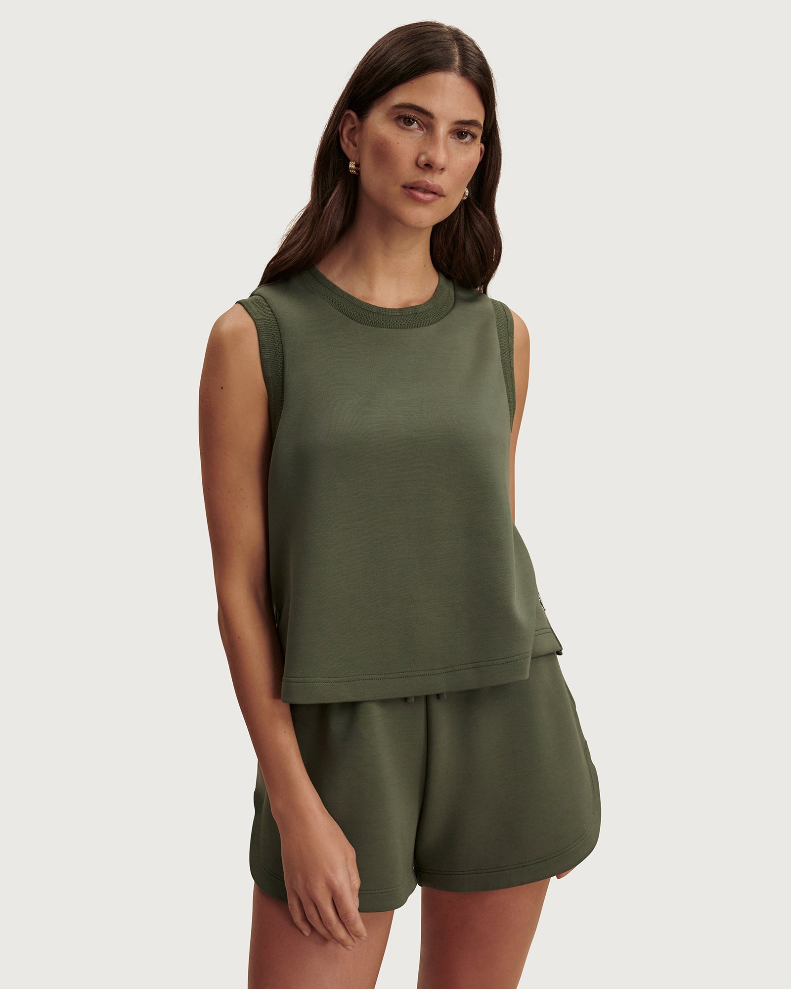 Shea Crop Tank - Thyme