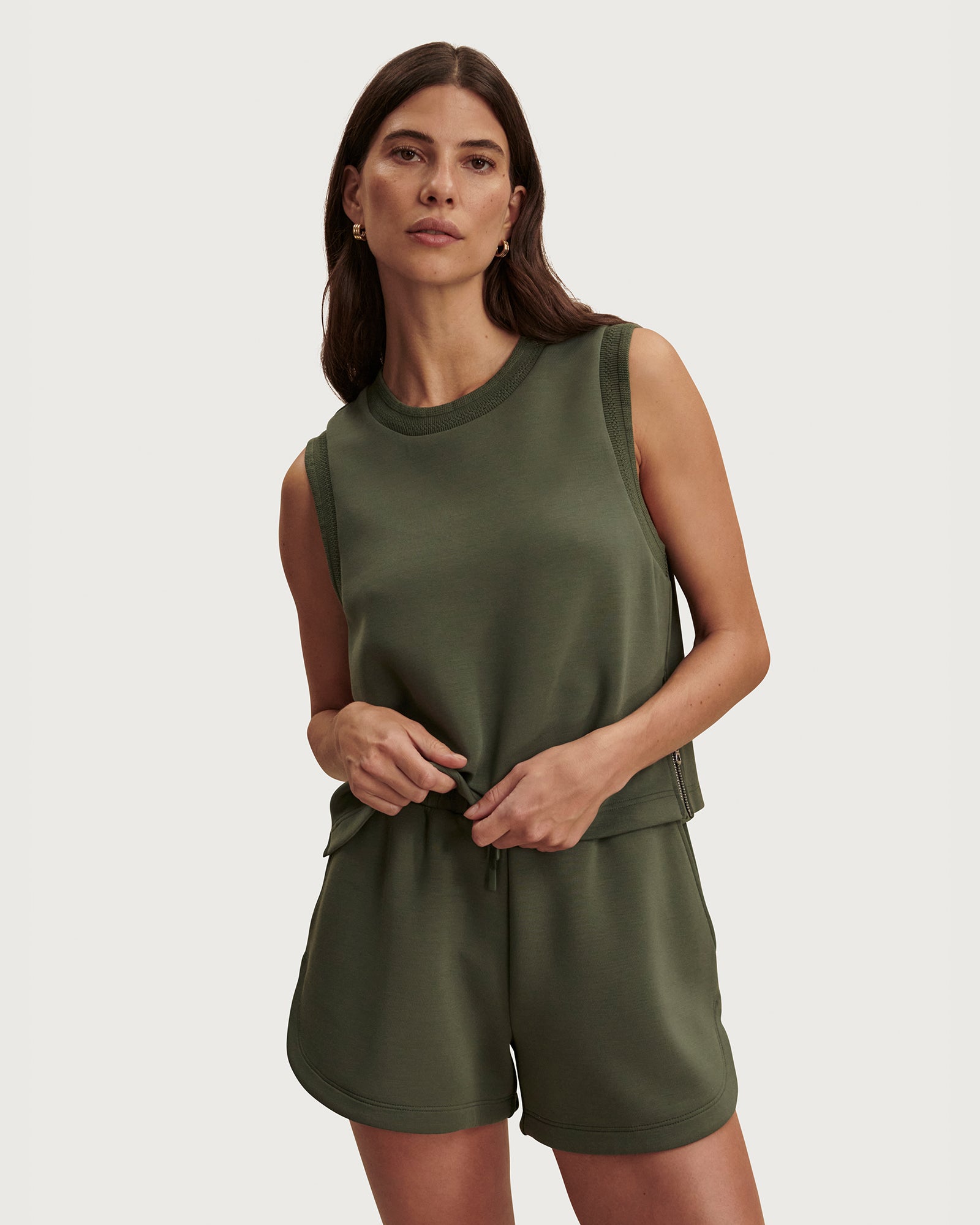 Shea Crop Tank - Thyme