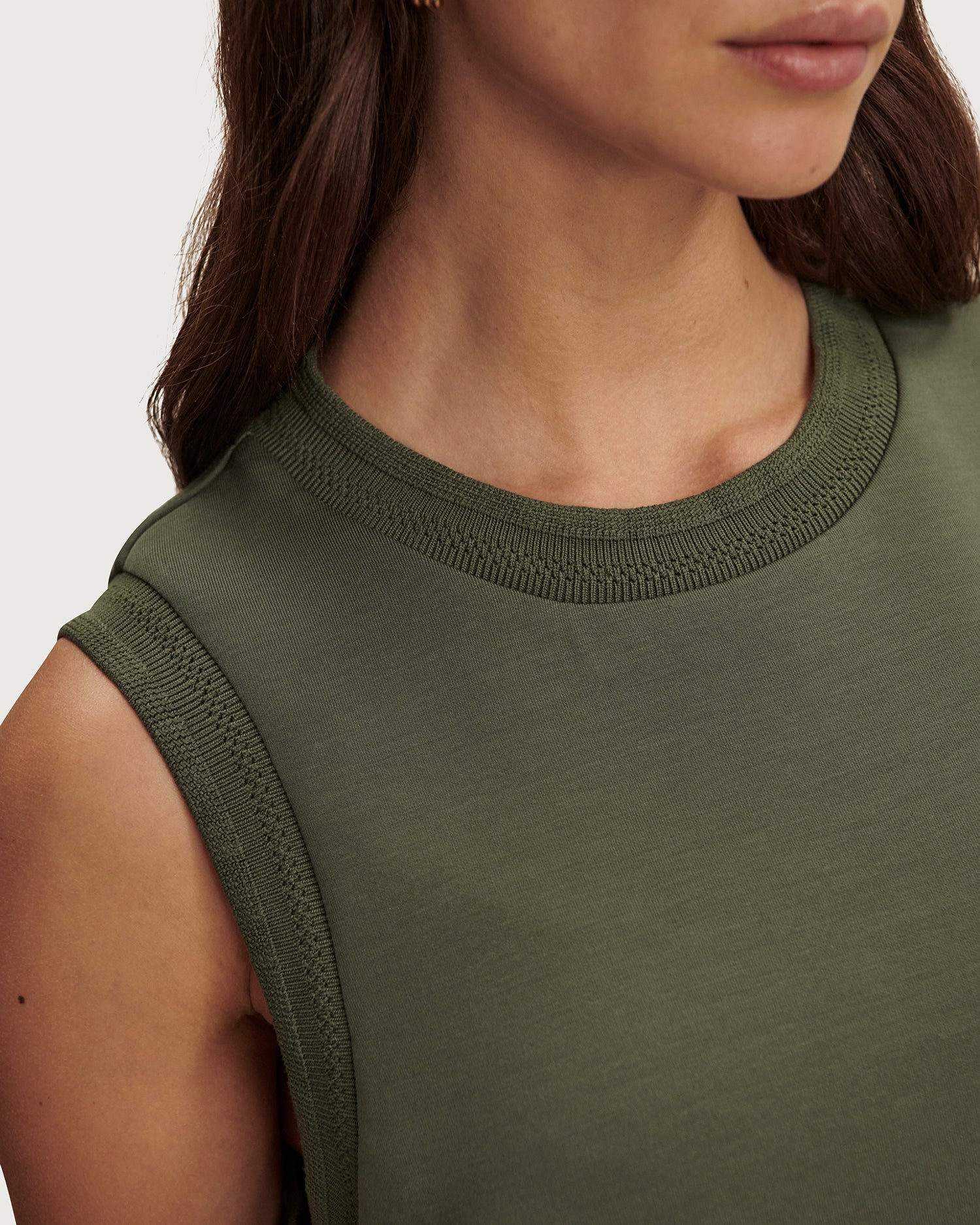 Shea Crop Tank - Thyme