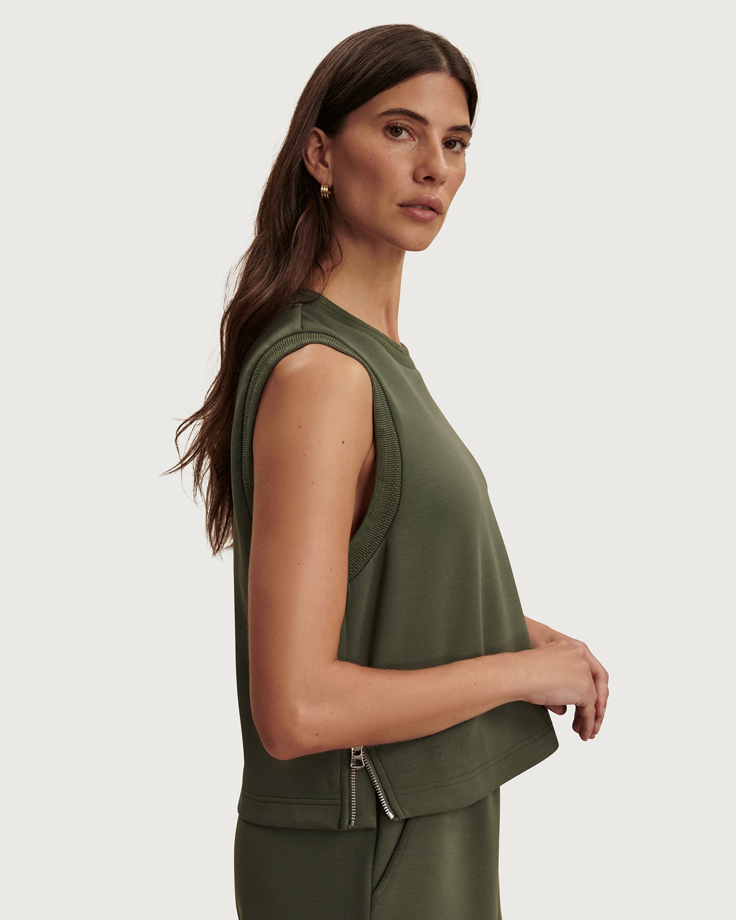 Shea Crop Tank - Thyme