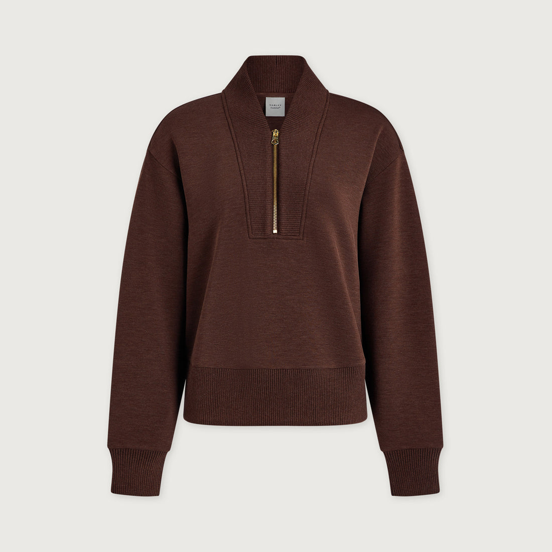 Sally Half Zip Sweat - Coffee Bean Marl